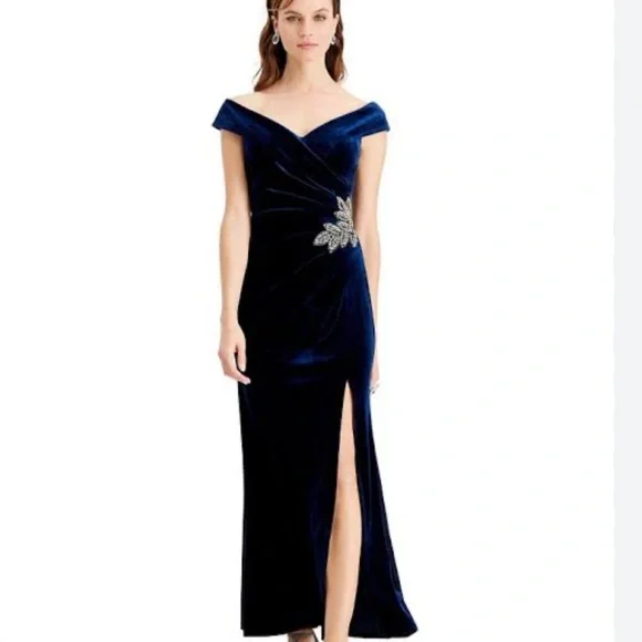 alex evenings ruched velvet dress Alex Evenings Regular